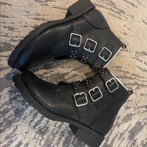 Kids size 3 Black Studded Boots